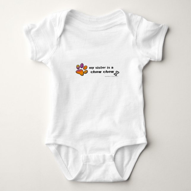 chow chow baby bodysuit (Front)