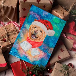 Chow Chow Breed Dog Christmas Holiday Postcard