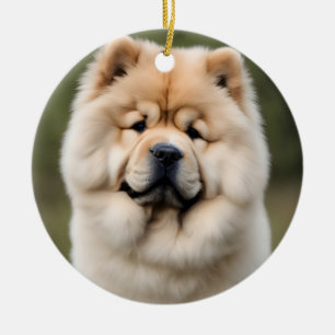 Chow Chow Ceramic Ornament