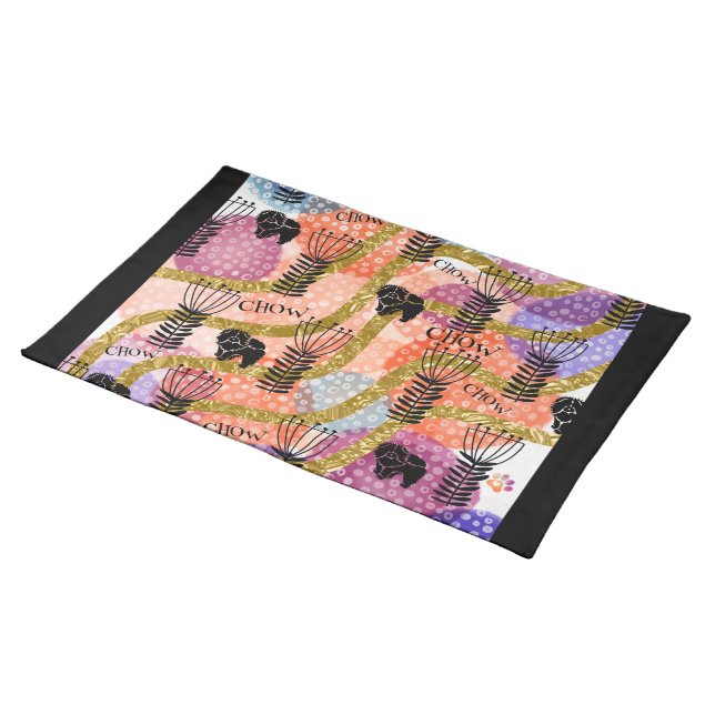 CHOW CHOW CHOW abstract  Cloth Placemat (On Table)