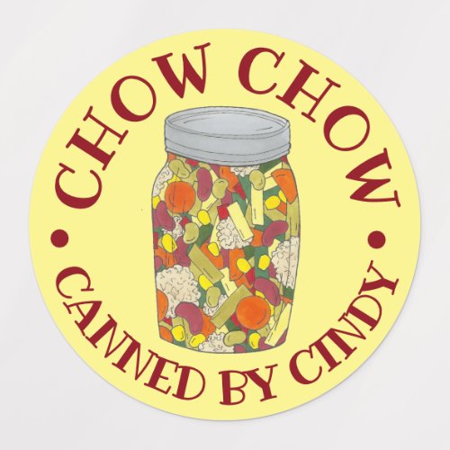 Chow Chow Chowchow Relish Amish PA Dutch Food Labels