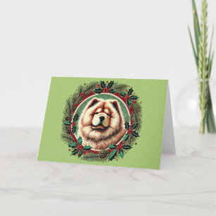 Chow Chow Christmas chows dog Card