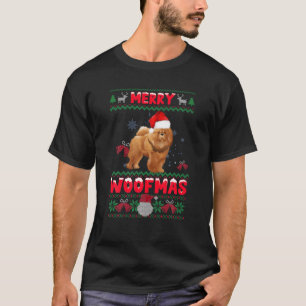Chow Chow Christmas Dog Lover Merry Woofmas T-Shirt