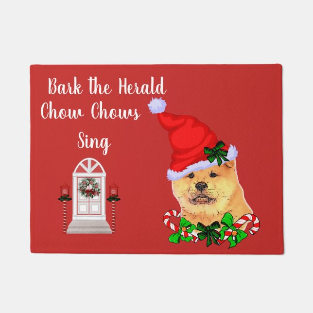Chow Chow Christmas Door Mat