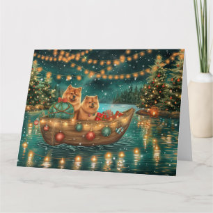 Chow Chow Christmas Festive Voyage Card