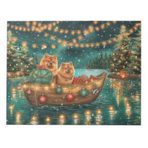 Chow Chow Christmas Festive Voyage Notepad