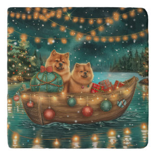 Chow Chow Christmas Festive Voyage Trivet