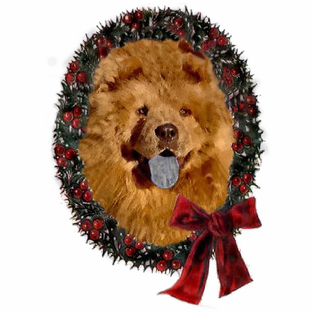 Chow Chow Christmas Gifts Statuette (Front)