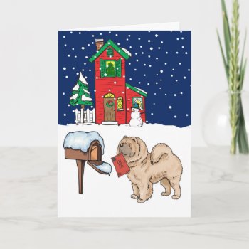 Chow Chow Christmas Holiday Card by freespiritdesigns at Zazzle