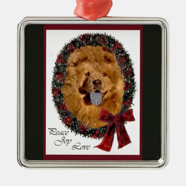Chow Chow Christmas Ornament (Front)
