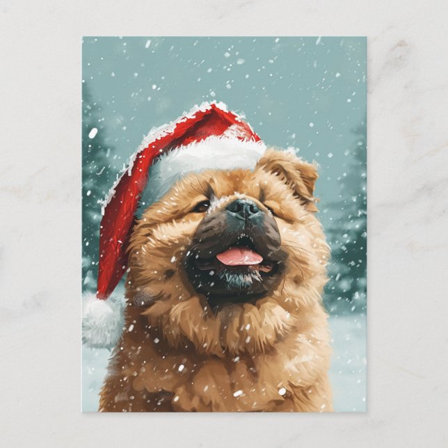 Chow Chow Christmas Postcard (Front)