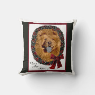 Chow Chow Christmas Throw Pillow