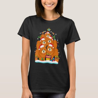 Chow Chow Christmas Tree Santa Hat Decorations Xma T-Shirt