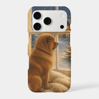 Chow Chow Christmas Window Portrait iPhone 17 Pro Case