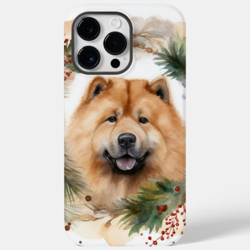 chow chow Christmas Wreath Festive Pup  Case_Mate iPhone 14 Pro Max Case