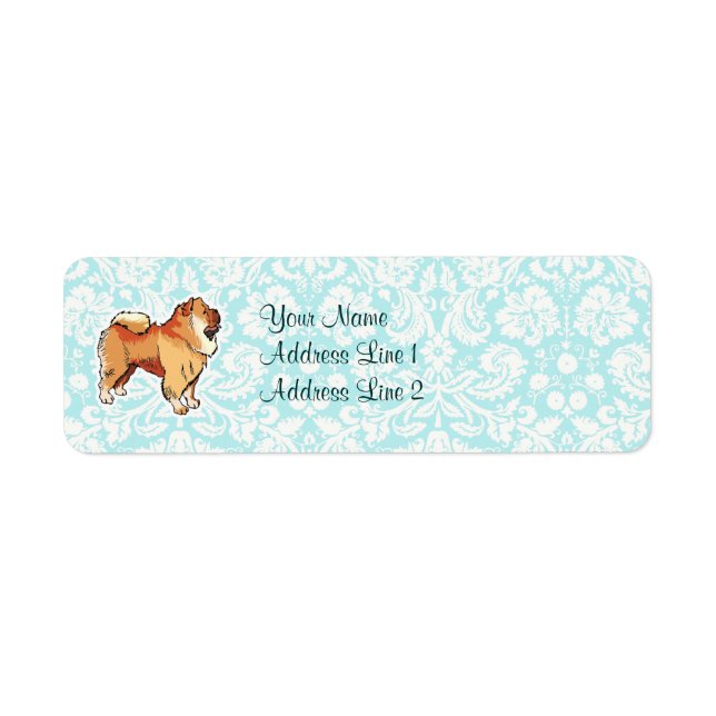 Chow Chow; Cute Label (Front)
