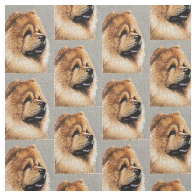 Chow Chow Dog Art Fabric (Swatch)