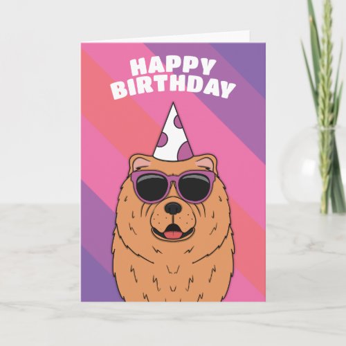 Chow Chow Dog Birthday Card