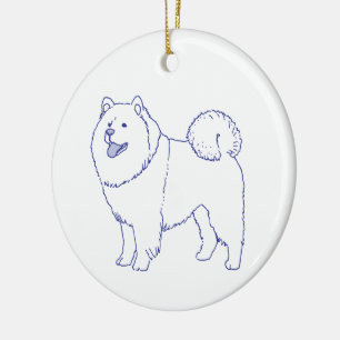 Chow Chow dog breed Ceramic Ornament