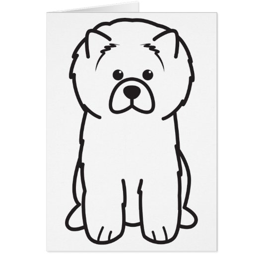 Chow Chow Dog Cartoon Cards (Front)