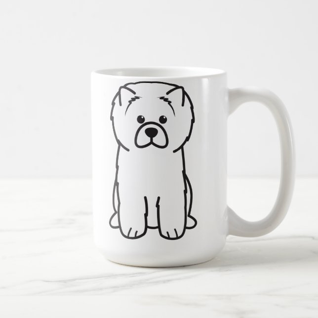 Chow Chow Dog Cartoon Coffee Mug (Right)
