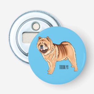 Chow Chow dog cartoon illustration Bottle Opener