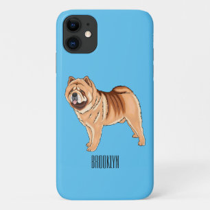 Chow Chow dog cartoon illustration iPhone 11 Case