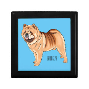 Chow Chow dog cartoon illustration Gift Box