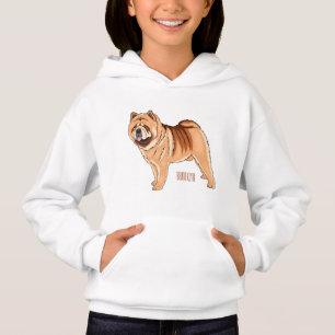 Chow Chow dog cartoon illustration Hoodie