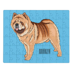 Chow Chow dog cartoon illustration Jigsaw Puzzle
