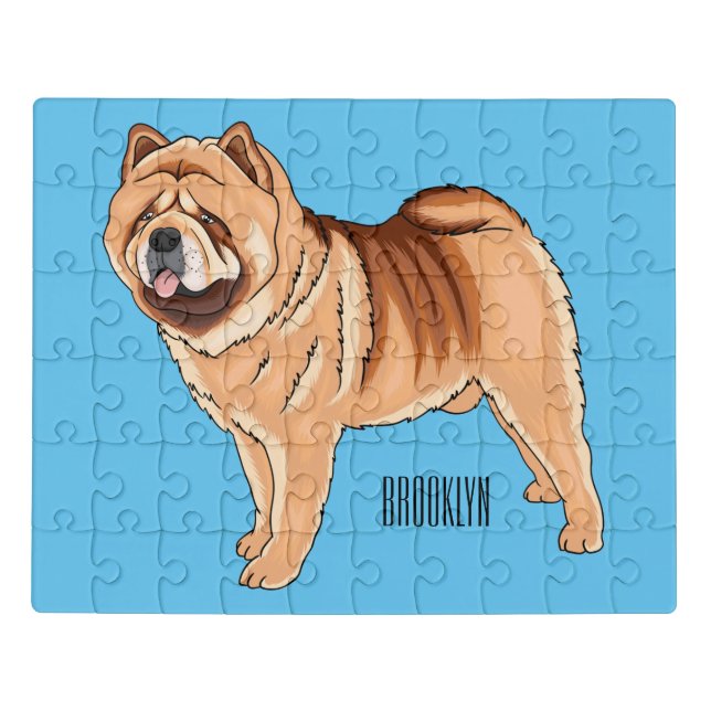 Chow Chow dog cartoon illustration Jigsaw Puzzle (Puzzle Horizontal)