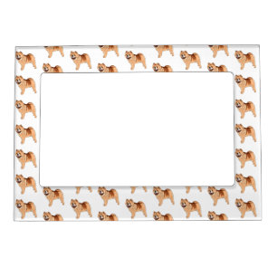Chow Chow dog cartoon illustration  Magnetic Frame