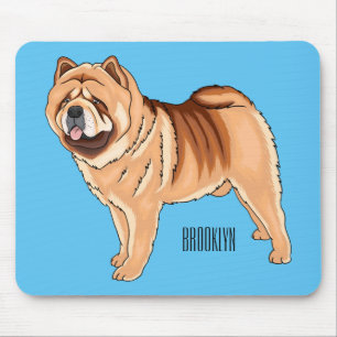 Chow Chow dog cartoon illustration Mouse Pad