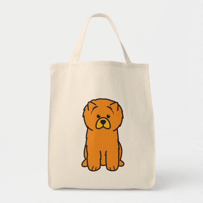 Chow Chow Dog Lover Tote Bag - Natural Canvas Reusable Shopping Bag With Professional Print - View #10