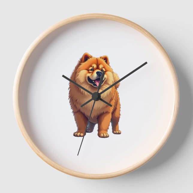 Chow Chow Dog Chinese Dog Breed for a Chow Chow   Clock (Front)
