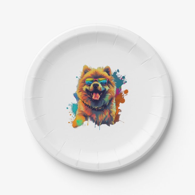Chow Chow Dog Chinese Dog Breed for a Chow Chow Paper Plates (Front)