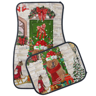 Chow Chow Dog Christmas Car Floor Mat