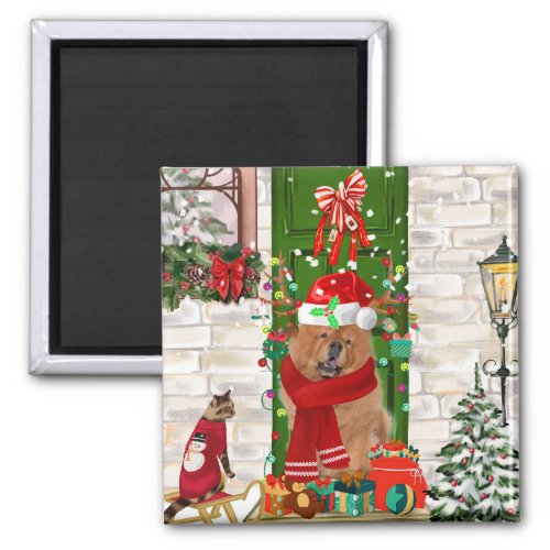Chow Chow Dog Christmas   Magnet