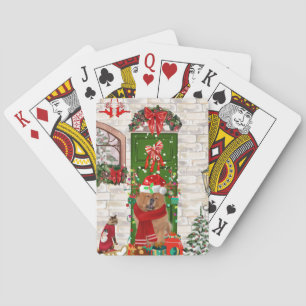 Chow Chow Dog Christmas Poker Cards