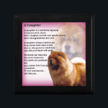 Chow Chow Dog Design - Daughter Poem Jewelry Box<br><div class="desc">A great gift for a chow loving Daughter</div>