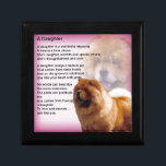 Chow Chow Dog Design - Daughter Poem Jewelry Box<br><div class="desc">A great gift for a chow loving Daughter</div>