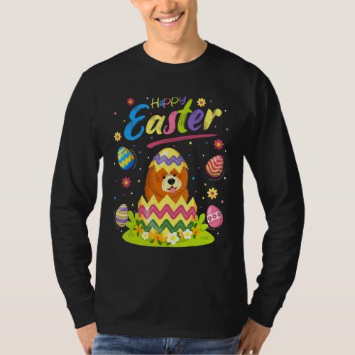 Chow Chow Dog   Easter Egg Chow Chow Happy Easter T_Shirt