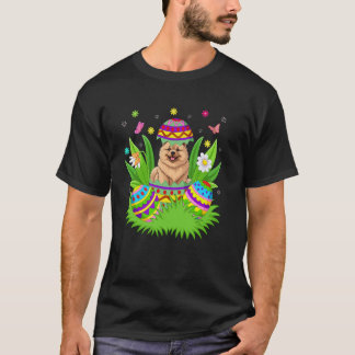 Chow Chow Dog Happy Easter Bunny Egg Hunt Chow Cho T-Shirt