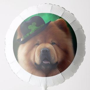 Chow Chow Dog in St. Patrick's Day Dress Balloon