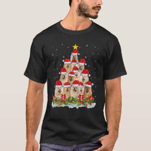 Chow Chow Dog Lover Xmas Tree Santa Christmas Chow T-Shirt