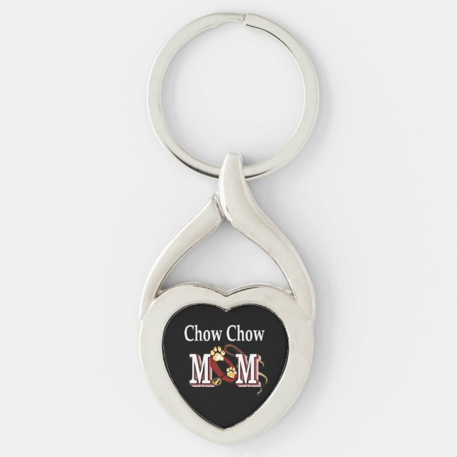 Chow Chow Dog Mom Keychain (Front)