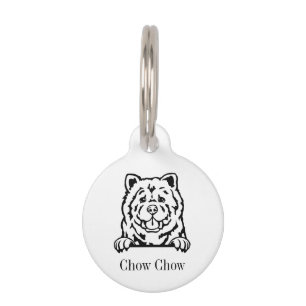 Chow Chow dog personalized name tag