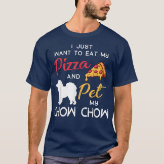 Chow Chow Dog Pizza lover owner Christmas Birthday T-Shirt