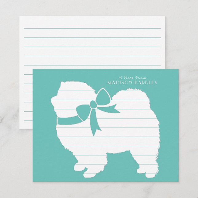 Chow Chow Dog Puppy Thank You Card (Front/Back)