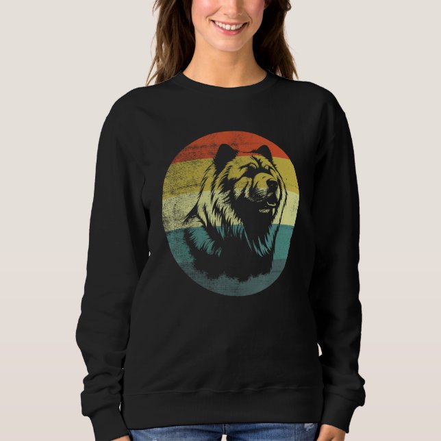 Chow Chow Dog Retro Design Sweatshirt (Front)